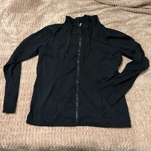 Hooded Black Full-Zip Jacket